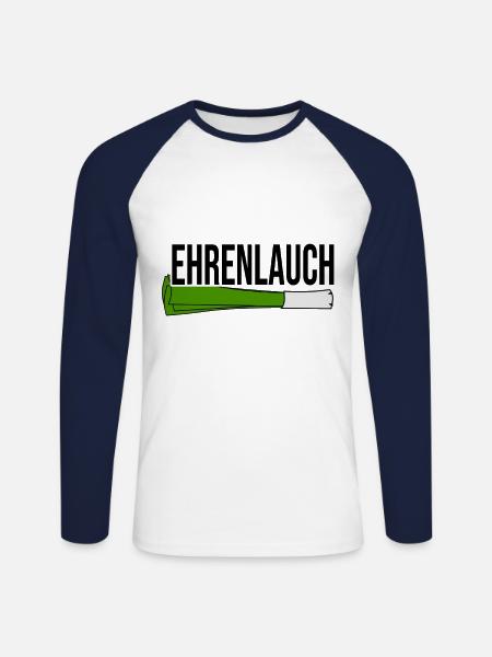 Lauch Spruch - Unisex Baseballshirt langarm - Weiß/Navy