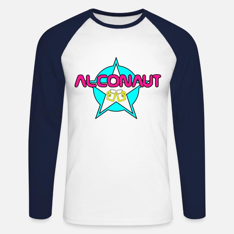 Party - ALCONAUT A - Unisex Baseballshirt langarm - Weiß/Navy