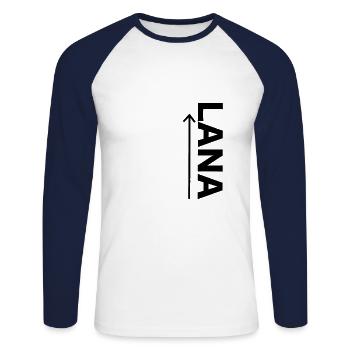 Lana Anal Sex beautiful shirt - Unisex Long Sleeve Baseball T-Shirt - white/navy - Front - Nik (191cm)