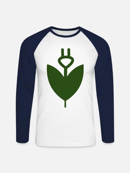 La fleur électrique - T-shirt baseball manches longues Homme - blanc/marine