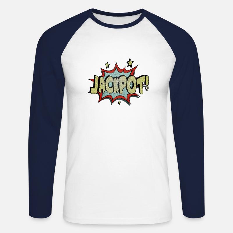 jackpot - Unisex Baseballshirt langarm - Weiß/Navy