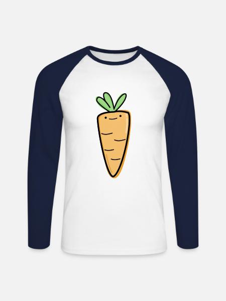 Root - Unisex Long Sleeve Baseball T-Shirt - white/navy
