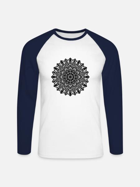Santé et liberté - T-shirt baseball manches longues Homme - blanc/marine