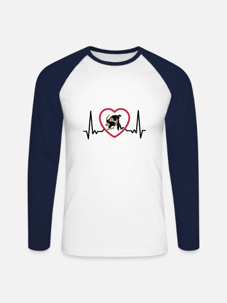 Swing - Unisex Long Sleeve Baseball T-Shirt - white/navy