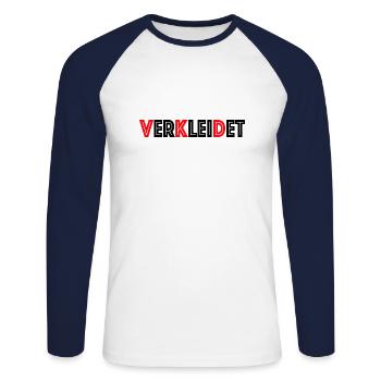 Verkleidet Fasching Karneval Rosenmontag - Unisex Baseballshirt langarm - Weiß/Navy - Vorne - Nik (191cm)