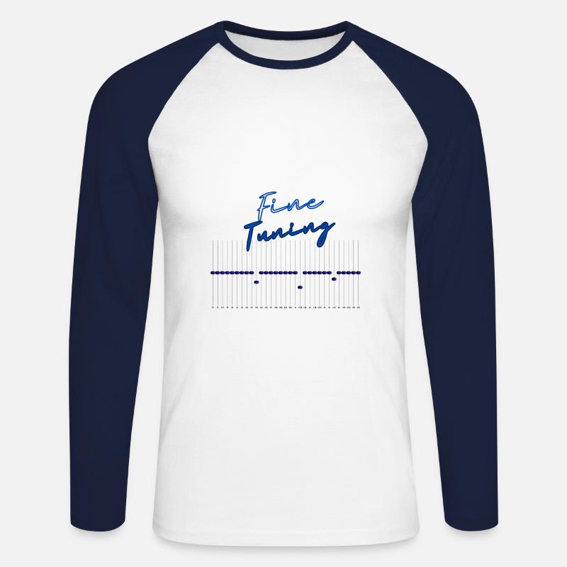 Tuning mal anders: 31-Band Equalizer - Unisex Baseballshirt langarm - Weiß/Navy
