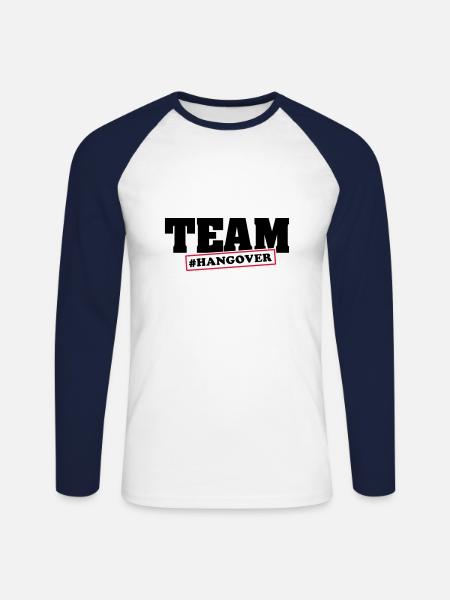 Team Hangover 5 - Unisex Long Sleeve Baseball T-Shirt - white/navy