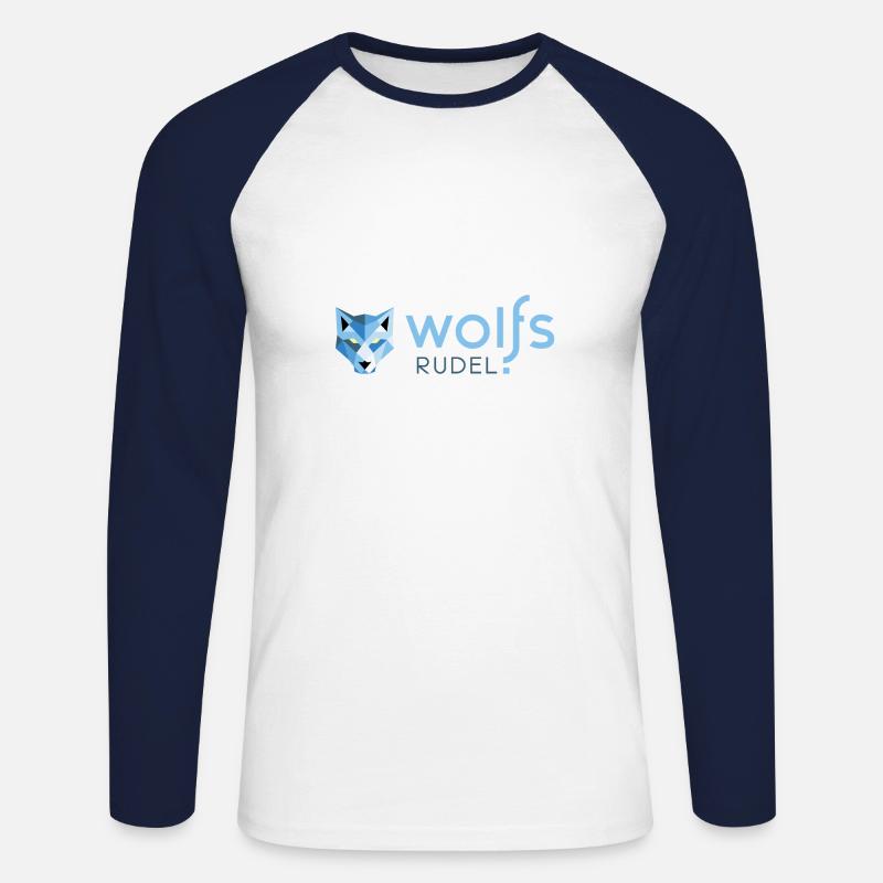 wolfsrudel - Unisex Baseballshirt langarm - Weiß/Navy