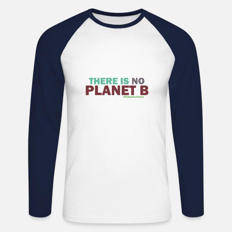 Fridays For Future - Unisex Baseballshirt langarm - Weiß/Navy