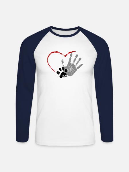 Katzenbesitzer 1 - Unisex Baseballshirt langarm - Weiß/Navy