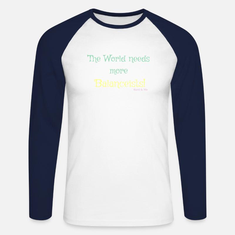 Balancist #1Neu 4 - Unisex Baseballshirt langarm - Weiß/Navy