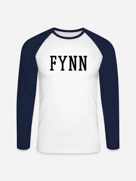 Fynn - Unisex Long Sleeve Baseball T-Shirt - white/navy