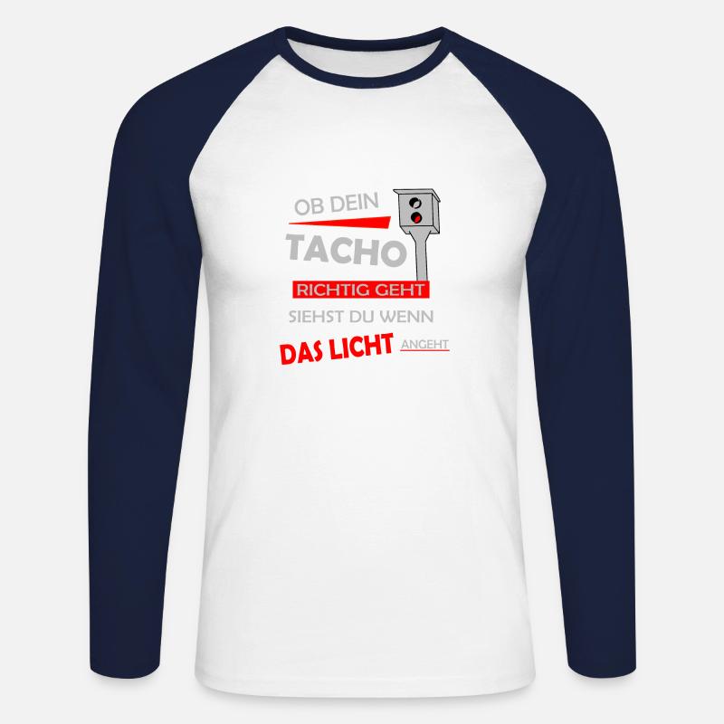 Auto Tuning Spruch - Unisex Baseballshirt langarm - Weiß/Navy