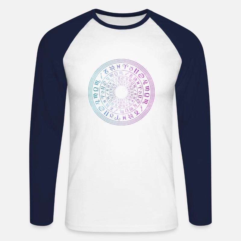 Das Auge des Universums - Unisex Baseballshirt langarm - Weiß/Navy