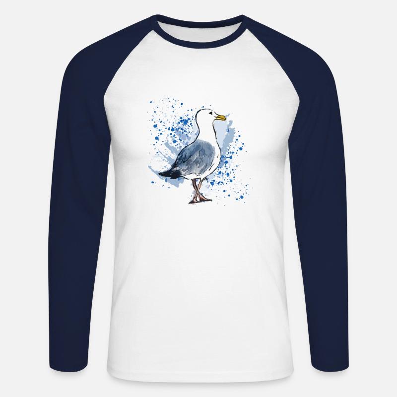 ich geh dann mal - Unisex Baseballshirt langarm - Weiß/Navy