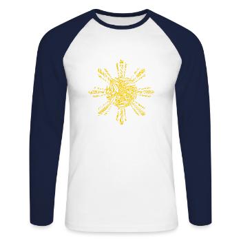 Philippines Filipino Pogi Vintage Sweet I Gift - Unisex Long Sleeve Baseball T-Shirt - white/navy - Front - Nik (191cm)