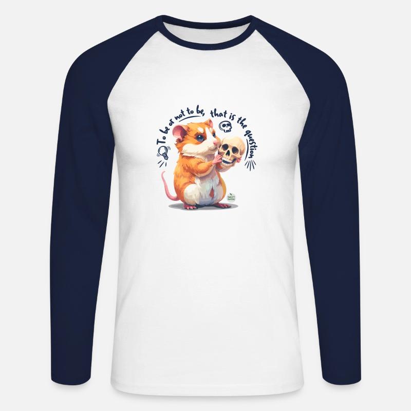 Sein oder Nichtsein - Unisex Baseballshirt langarm - Weiß/Navy