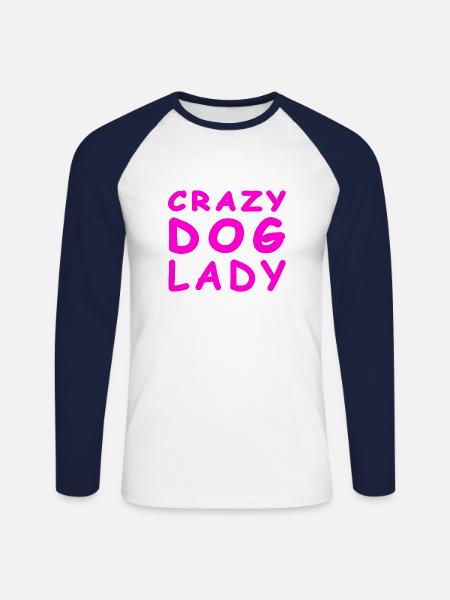 Canine - Unisex Long Sleeve Baseball T-Shirt - white/navy