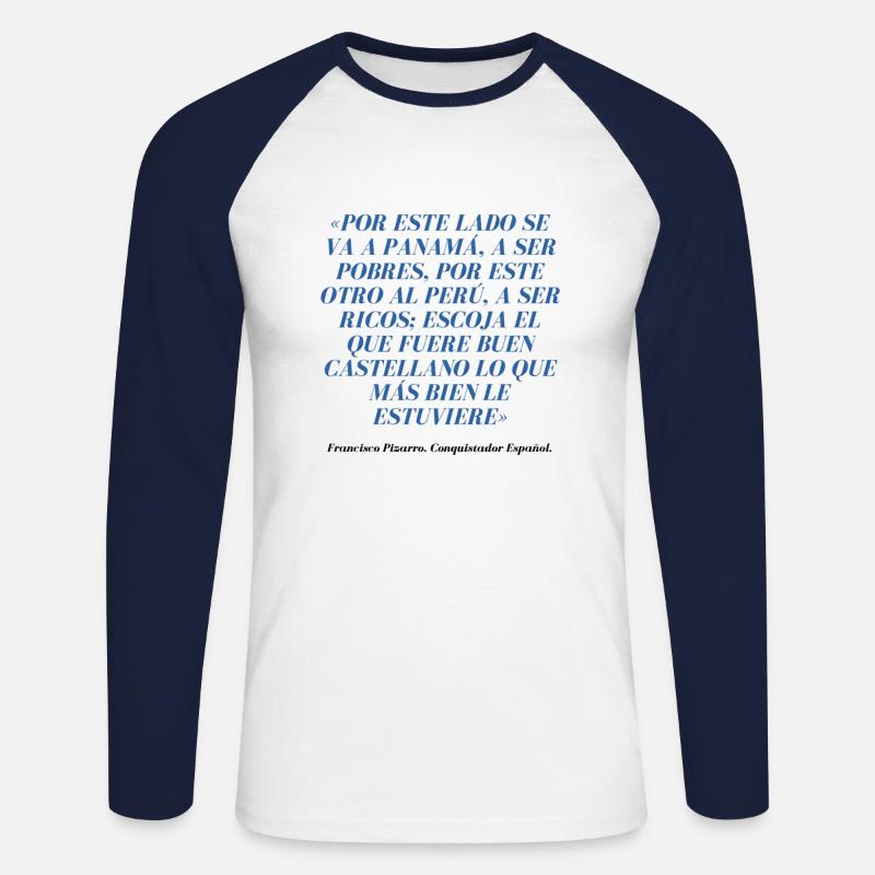 Die 13 des Ruhms - Unisex Baseballshirt langarm - Weiß/Navy