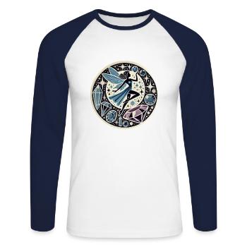 Gemstone Fairy - Unisex Long Sleeve Baseball T-Shirt - white/navy - Front - Nik (191cm)