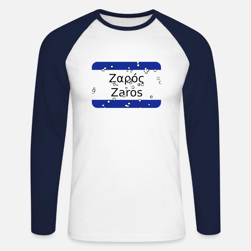 mg zaros - Unisex Baseballshirt langarm - Weiß/Navy