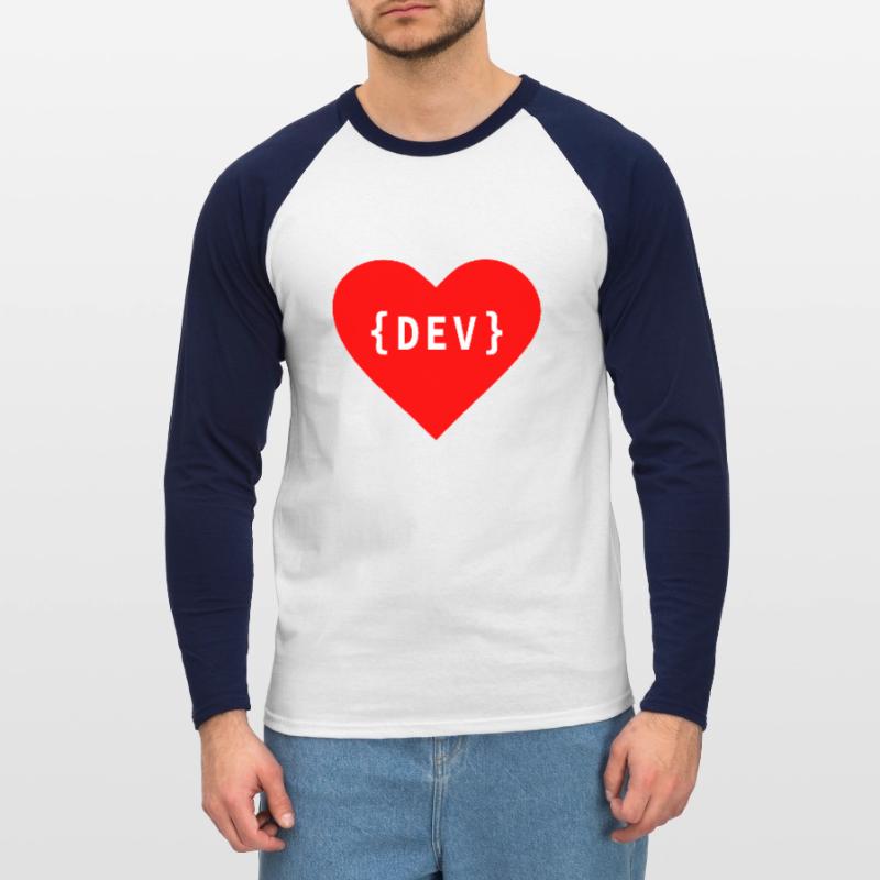 Software Developer, Liebe Code DEV Développeur Tag T-shirt baseball manches longues Homme