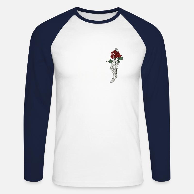 Made in Hell - Unisex Baseballshirt langarm - Weiß/Navy