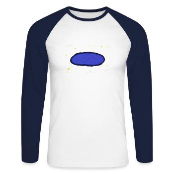 Silver dew between the stars - Unisex Long Sleeve Baseball T-Shirt - white/navy - Front - Nik (191cm)