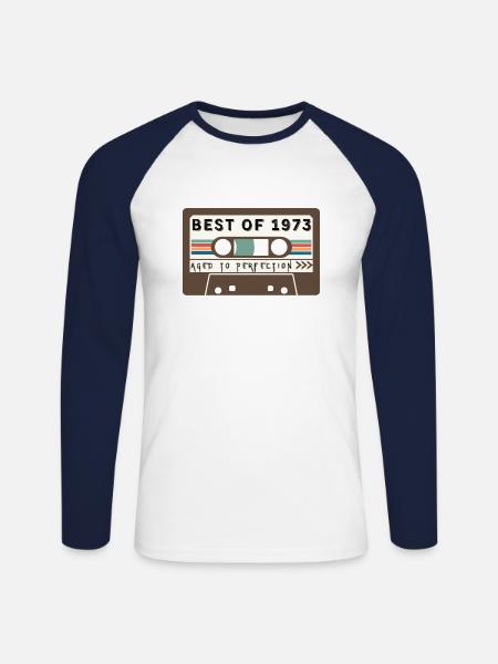 Best of 1973 - T-shirt baseball manches longues Homme - blanc/marine