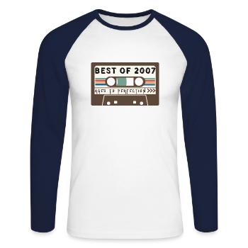 Das Beste aus 2007 - Unisex Baseballshirt langarm - Weiß/Navy - Vorne - Nik (191cm)