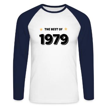 Best of 1979 - T-shirt baseball manches longues Homme - blanc/marine - Devant - Nik (191cm)