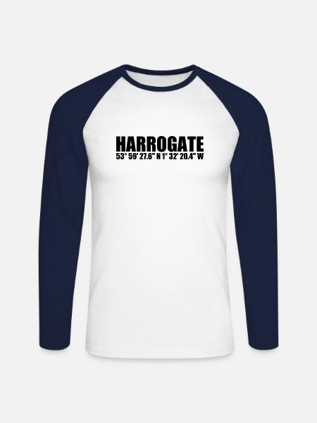 Coordonnées de Harrogate - T-shirt baseball manches longues Homme - blanc/marine