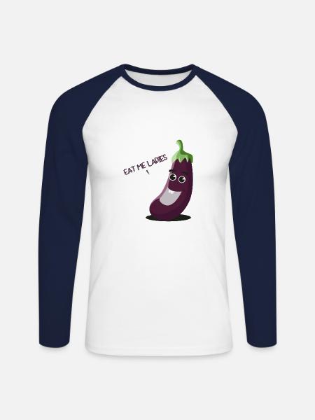 vegetables - Unisex Long Sleeve Baseball T-Shirt - white/navy