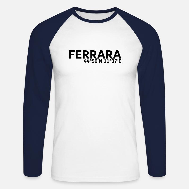 Ferrara coordinates - Unisex Long Sleeve Baseball T-Shirt - white/navy