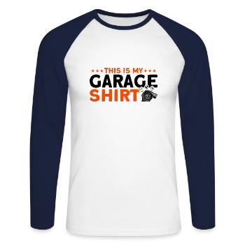 Car Mechanic Car Mechanic Gift - Unisex Long Sleeve Baseball T-Shirt - white/navy - Front - Nik (191cm)