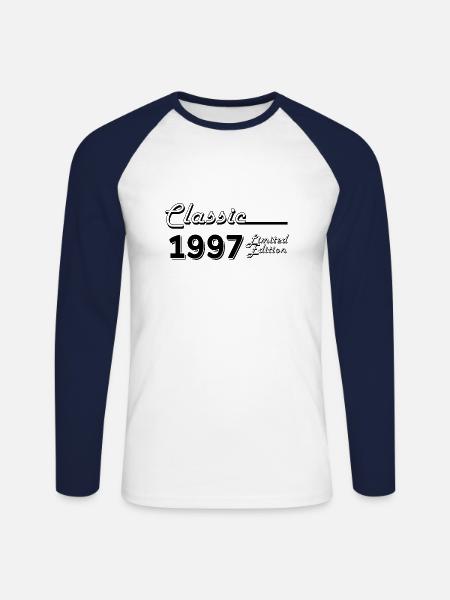 Classic 1997 édition limitée - T-shirt baseball manches longues Homme - blanc/marine