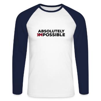 absolutely possible possible sortie solution Optimist - T-shirt baseball manches longues Homme - blanc/marine - Devant - Nik (191cm)