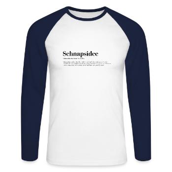 Crazy idea definition fun fun funny - Unisex Long Sleeve Baseball T-Shirt - white/navy - Front - Nik (191cm)