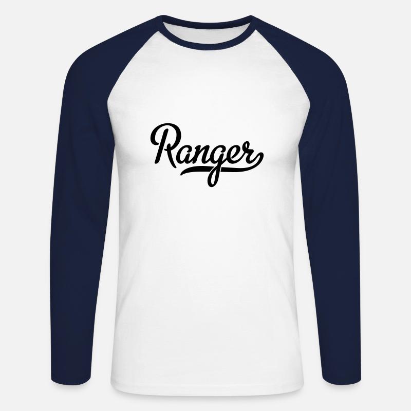 Ranger - Unisex Baseballshirt langarm - Weiß/Navy