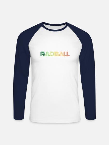 Radballer - Unisex Baseballshirt langarm - Weiß/Navy