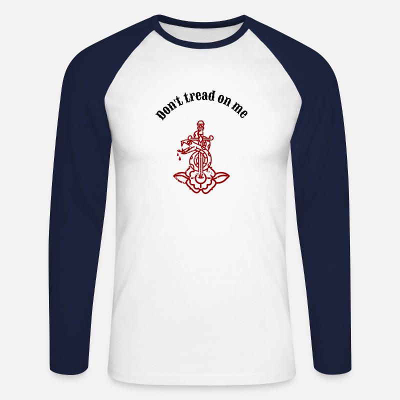 Ahnenschwert - Unisex Baseballshirt langarm - Weiß/Navy