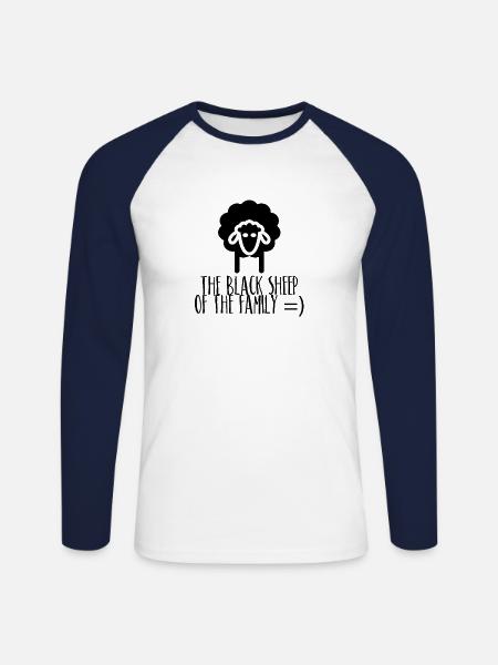 The black sheep of the family - Unisex Long Sleeve Baseball T-Shirt - white/navy