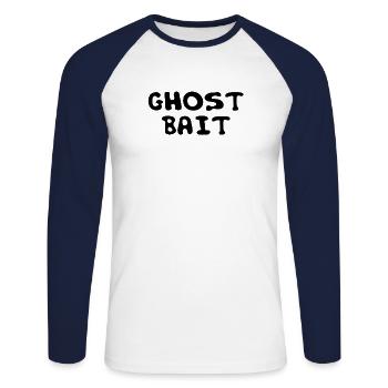 Ghost Ghost Hunter Ghost Hunt Ghost Gift - Unisex Long Sleeve Baseball T-Shirt - white/navy - Front - Nik (191cm)