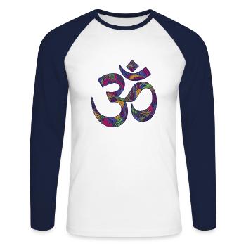 JOGA - Unisex Baseballshirt langarm - Weiß/Navy - Vorne - Nik (191cm)