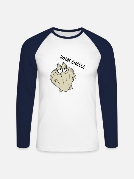 Lustiger Spruch Bild Witzig Humor Geschenkidee - Unisex Baseballshirt langarm - Weiß/Navy