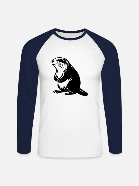 Marmot - Unisex Long Sleeve Baseball T-Shirt - white/navy