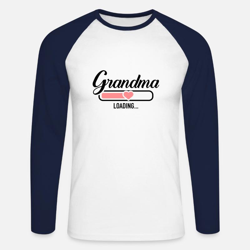 Oma - Unisex Baseballshirt langarm - Weiß/Navy