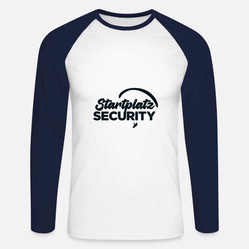 Startplatz Security - Unisex Baseballshirt langarm - Weiß/Navy