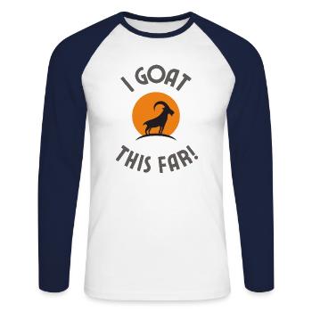 I goat this essential funny sarcastic illustration - Unisex Baseballshirt langarm - Weiß/Navy - Vorne - Nik (191cm)