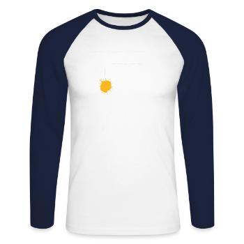 Car - Unisex Long Sleeve Baseball T-Shirt - white/navy - Front - Nik (191cm)